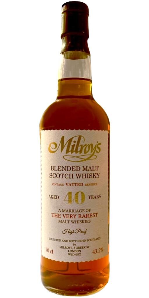 Milroy's Blended Malt Aged 40 Years